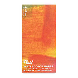 Fluid Easy-Block Watercolor Paper Block - 4" x 8", 15 Sheets