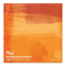 Fluid Easy-Block Watercolor Paper Block - 8" x 8", 15 Sheets