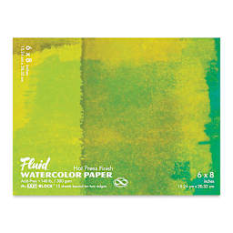Fluid Easy-Block Watercolor Paper Block - 6" x 8", Hot Press, 15 Sheets