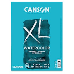 Canson XL Watercolor Pad - 9" x 12", Euro Fold, 30 Sheets