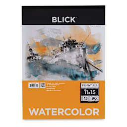 Blick Essentials Watercolor Pad - , 11" x 15", 90 lb, Tapebound, 15 Sheets