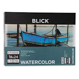 Blick Studio Watercolor Pad - 18" x 24", 140 lb, Spiral-bound, 15 Sheets