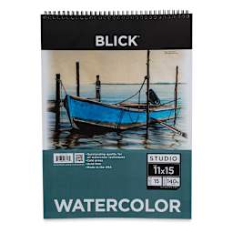 Blick Studio Watercolor Pad - 11" x 15", 140 lb, Spiral-bound, 15 Sheets