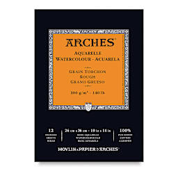 Arches Watercolor Pad - 10" x 14", 140 lb, Rough, Fold-over, 12 Sheets