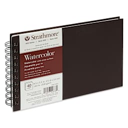 Strathmore 400 Series Watercolor Hardcover Wirebound Art Book - 5-1/2" x 8-1/2", Landscape