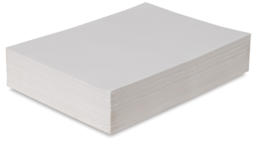 Bright White Sulphite Drawing Paper - Stack of 500 Sheets shown at angle