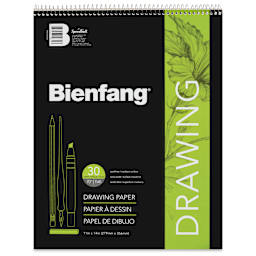 Bienfang Wirebound Drawing Paper Pad - 11" x 14", 30 Sheets