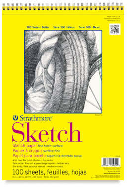 Sketch Pad, 100 Sheets Wire Bound 