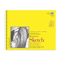 Strathmore 300 Series Wirebound Sketch Pad - 14" x 17", 50 lb, 100 Sheets