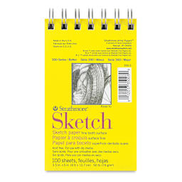 Strathmore 300 Series Wirebound Sketch Pad - 3-1/2" x 5", 50 lb, 100 Sheets