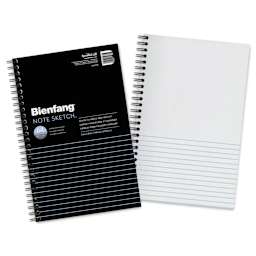 Bienfang Wirebound Notesketch Pad - 5-1/2" x 8-1/2", Horizontal sheet shown, top blank and bottom lined