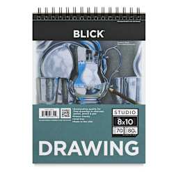 Blick Studio Drawing Pads - 8" x 10", 70 Sheets. Front of spiral pad.