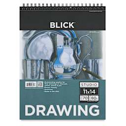 Blick Studio Drawing Pads - 11" x 14", 70 sheets. Front of spiral pad.