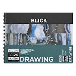 Blick Studio Drawing Pads - 18" x 24", 70 sheets. Front of spiral pad.