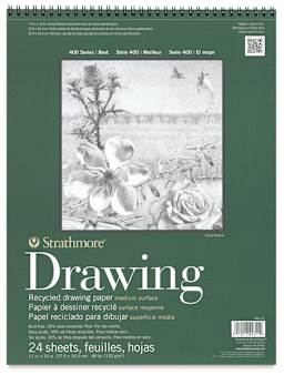 Strathmore 400 Series Recycled Drawing Pad, 11" x 14", Front Cover