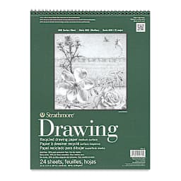 Strathmore 400 Series Recycled Drawing Pad - 14" x 11", Portrait, 24 Sheets