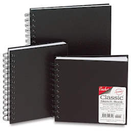 Cachet Classic Wirebound Black Cover Sketchbook