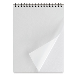 Canson Mi-Teintes Spiral Pad showing inside of pad with glassine sheet folded over to show paper 