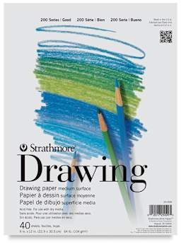 Drawing Paper Pad, 40 Sheets, front cover of pad