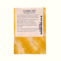 LAMALI Shibori Soft-Cover Handmade Journal, 3.9 in x 5.9 in, 200 Pgs./Bk., Yellow