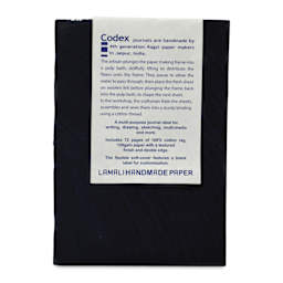 Lamali Codex Soft Cover Handmade Journal - 5-9/10" x 8-3/10", Indigo, back cover