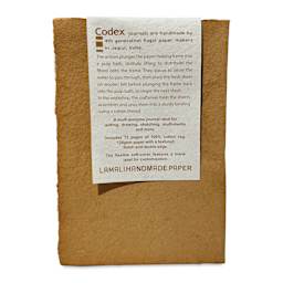 Lamali Codex Soft Cover Handmade Journal - 5-9/10" x 8-3/10", Tea, back cover