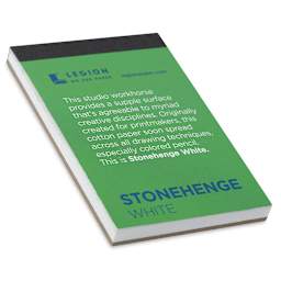 Legion Stonehenge Drawing Paper Pad - 2-1/2" x 3-3/4", White, 15 Sheets (side view)