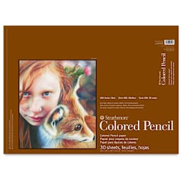 Strathmore 400 Series Colored Pencil Pad - Top view of 18" x 24" sidebound Pad 