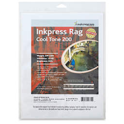 Inkpress Rag Digital Paper - Front of Cool Tone 25 sheet package with label
