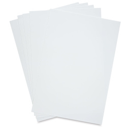 Inkpress Rag Digital Paper - Several Cool Tone sheets stacked loosely in fan