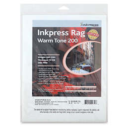 Inkpress Rag Digital Paper - Front of Warm Tone 25 sheet package with label