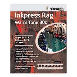 Inkpress Rag Digital Paper - Warm Tone, 300 gsm, 13" x 19", 25 Sheets