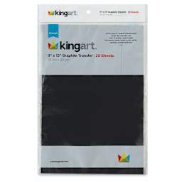 Kingart Graphite Transfer Paper - 25 Sheets, 9'' x 13'' (Outside of Packaging)