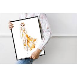 Prat Start Archival Print Protector (person carrying print protector with artwork inside)