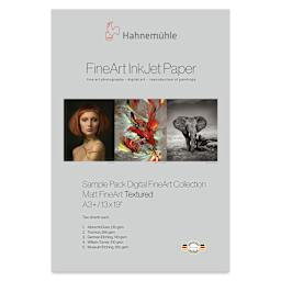 Hahnemühle Matte FineArt Textured Inkjet Paper Sample Pack - 13" x 19", Pkg of 10 (Front of package)