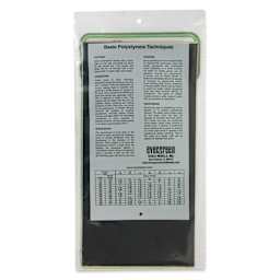 Evergreen Transparent Colored Polystyrene Sheets - Assorted, 6" x 12", 0.010" Thick, Pkg of 5, back of packaging