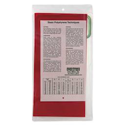 Evergreen Transparent Colored Polystyrene Sheets - Red, 6" x 12", 0.010" Thick, Pkg of 2, back of packaging