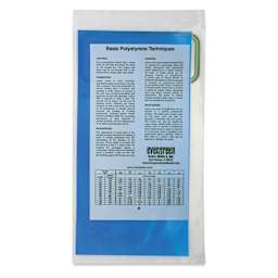 Evergreen Transparent Colored Polystyrene Sheets - Blue, 6" x 12", 0.010" Thick, Pkg of 2, back of packaging
