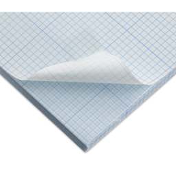 Pacific Arc Gridded Drafting Vellum Pack - 8 x 8 Grid, 11" x 17". Pkg of 100, sheet being lifted