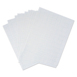 Pacific Arc Gridded Drafting Vellum Pack - 4 x 4 Grid, 8-1/2" x 11". Pkg of 10
