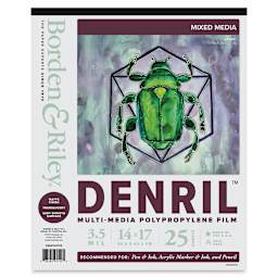 Borden & Riley Denril Multi-Media Vellum - Top view of 25 sheet Pad