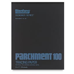 Bienfang Parchment 100 Tracing Paper Pad - 14" x 17", front of the cover