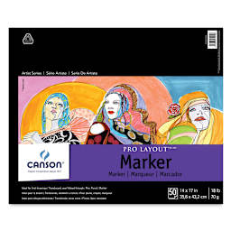 Canson Pro-Layout Marker Paper - 14" x 17", 50 Sheets