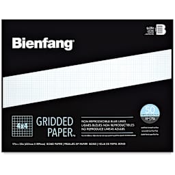 Bienfang Gridded Paper Pad - 4 x 4 Grid, 17" x 22", front cover