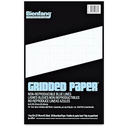 Bienfang Gridded Paper Pad - 8 x 8 Grid, 11" x 17", front of the cover