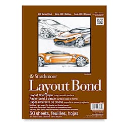 Strathmore 400 Series Layout Bond Pad - 9" x 12", Tape Bound, 50 Sheets