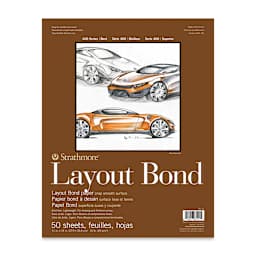 Strathmore 400 Series Layout Bond Pad - 11" x 14", Tape Bound, 50 Sheets