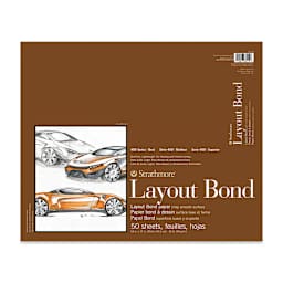 Strathmore 400 Series Layout Bond Pad - 14" x 17", Tape Bound, 50 Sheets