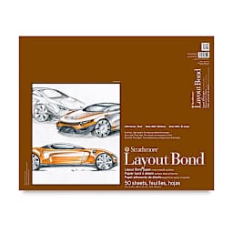 Strathmore 400 Series Layout Bond Pad - 19" x 24", Tape Bound, 50 Sheets