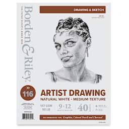 Borden & Riley #116 Artist Drawing Paper Pad - 9" x 12", front cover